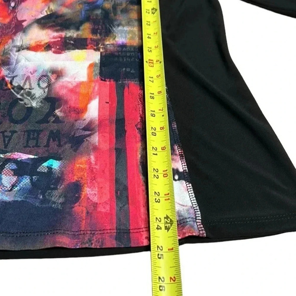 Colorblock,Artsy sweater,colorful top, 🇨🇦Y2K,vtg, Black, , flattering, - Picture 9 of 10